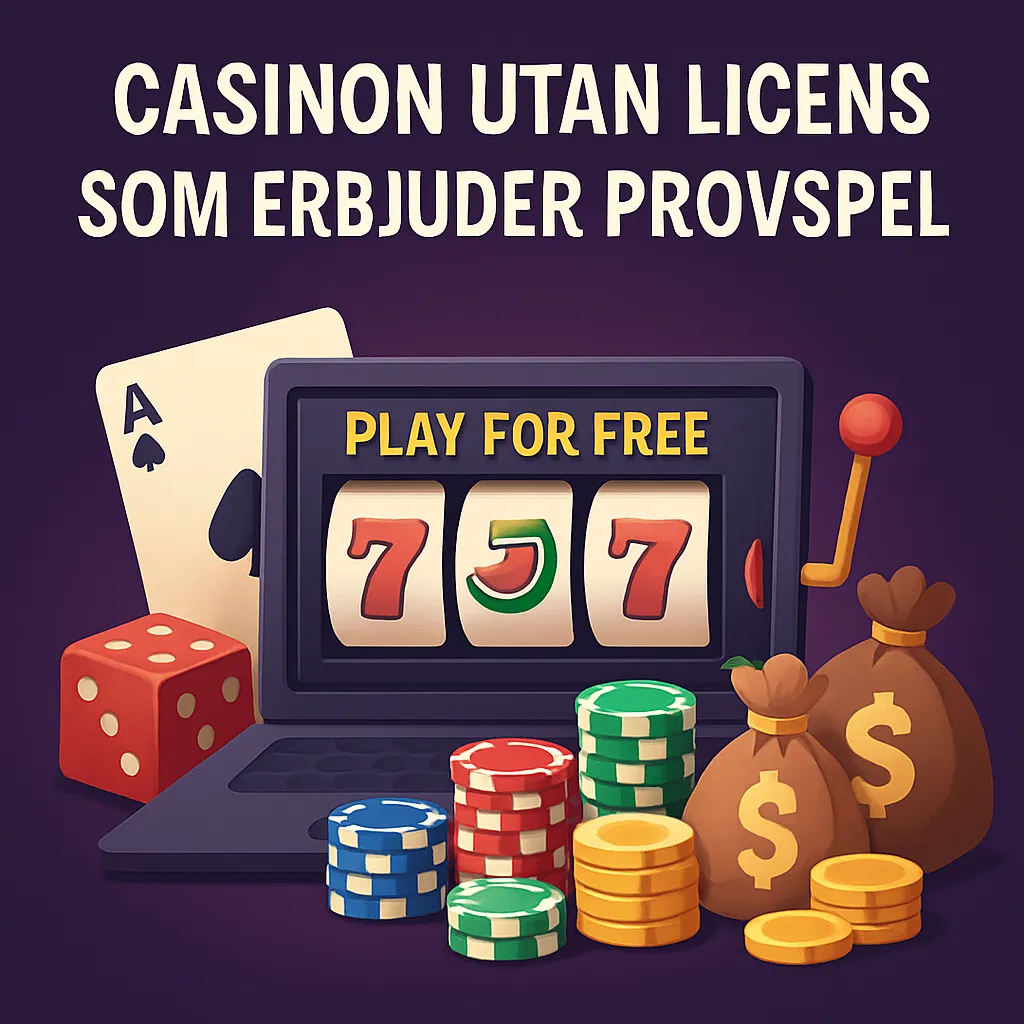 Casinon utan licens som erbjuder provspel